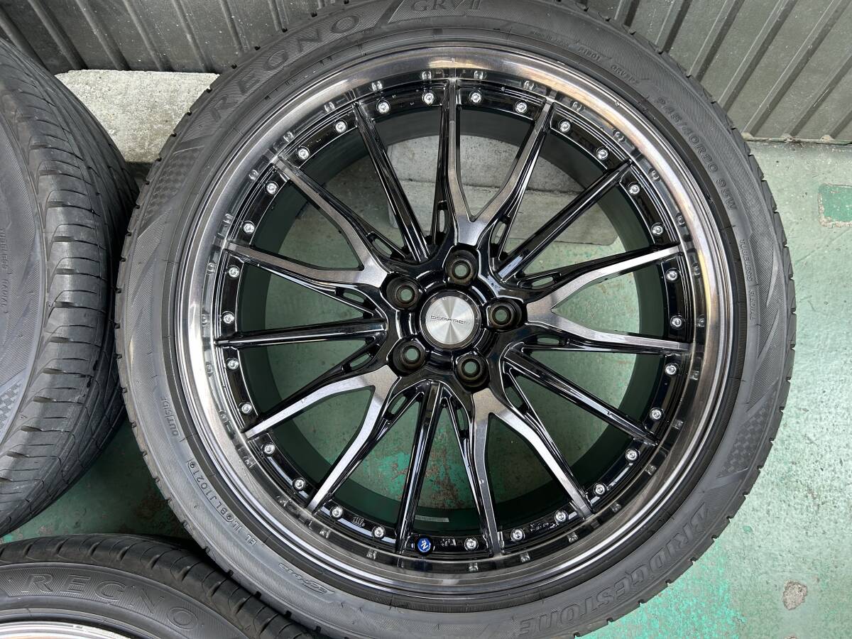 DORFREN 20×8.5J+35 5H-114.3＆ブリジストンレグノGRVⅡ 245/40R20 2021年バリ溝アルファードヴェルファイアの画像3