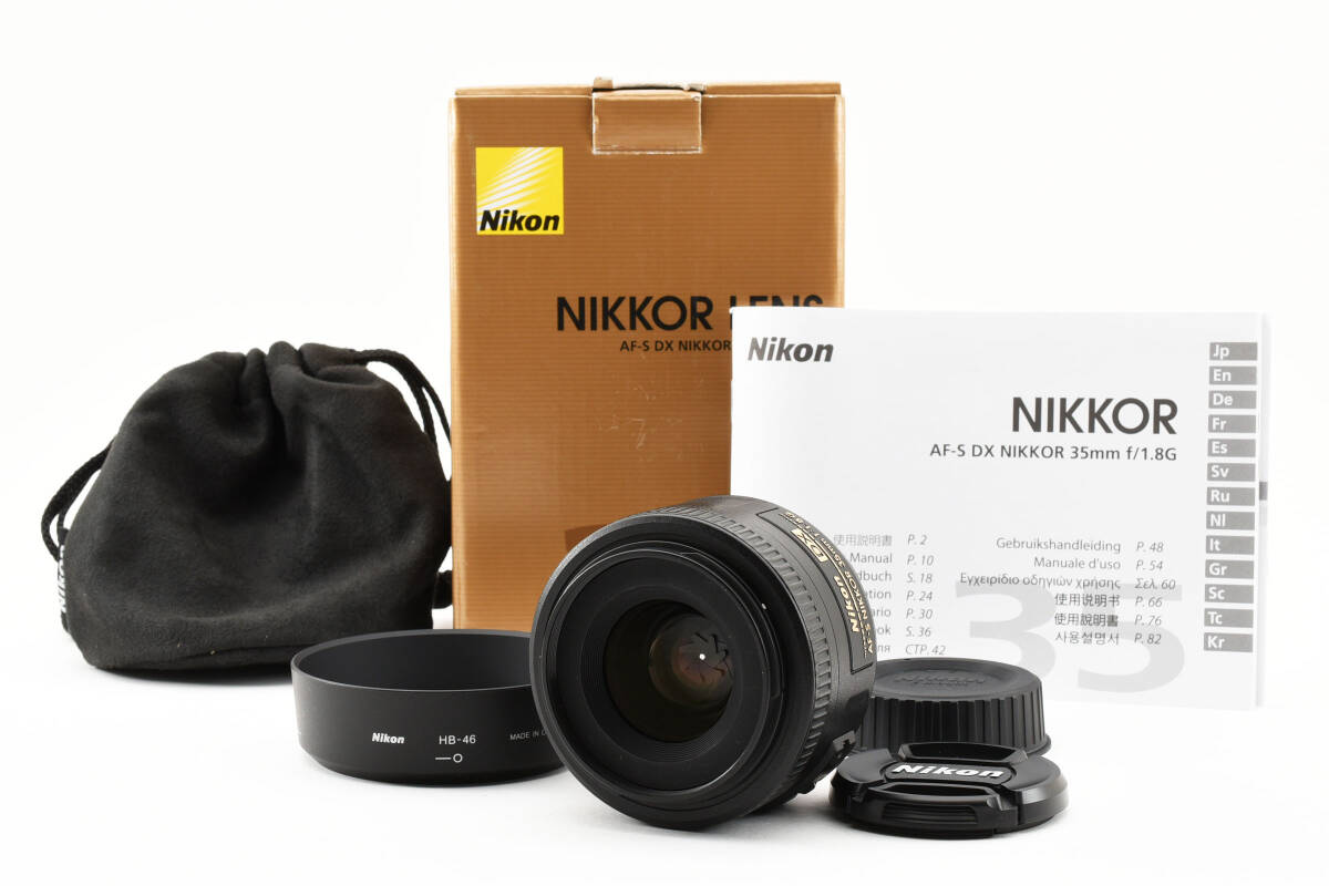 美品 Nikon ニコン AF-S DX NIKKOR 35mm f/1.8G 単焦点 レンズ #1287の画像1