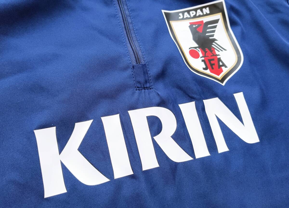 極美品！非売品！JFA 日本代表 KIRIN ハーフジップ スタッフ支給 トレーニングブレーカー(紺FREE)JFA OFFICIAL_画像8