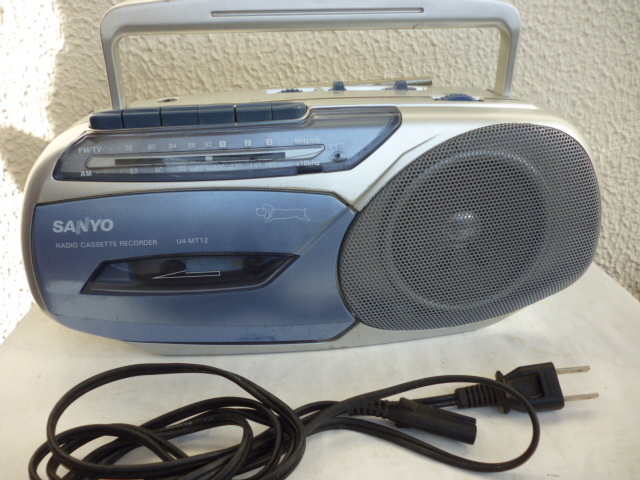  Sanyo radio-cassette U4-MT12 operation Junk 