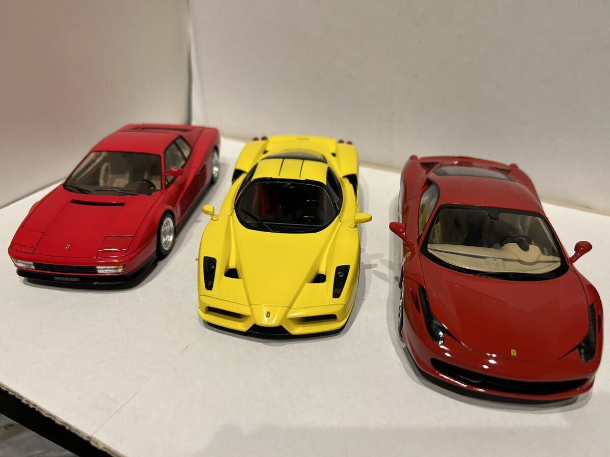 ジャンク タミヤ フジミ フェラーリ プラモデル 完成品 エンツォ 458イタリア テスタロッサ レストアベースにの画像1