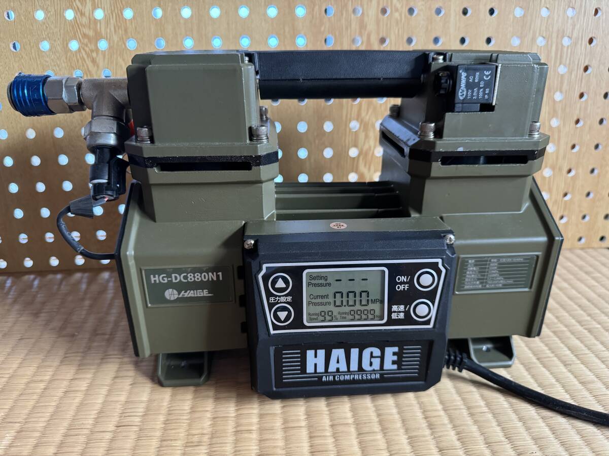 HAIGE ハイガー産業 タンクレス エアーコンプレッサー HG-DC880N1の画像2