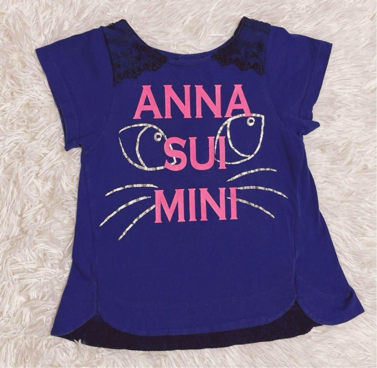 ANNA SUI mini アナスイ　ミニ　Tシャツ　半袖　ネコ　猫