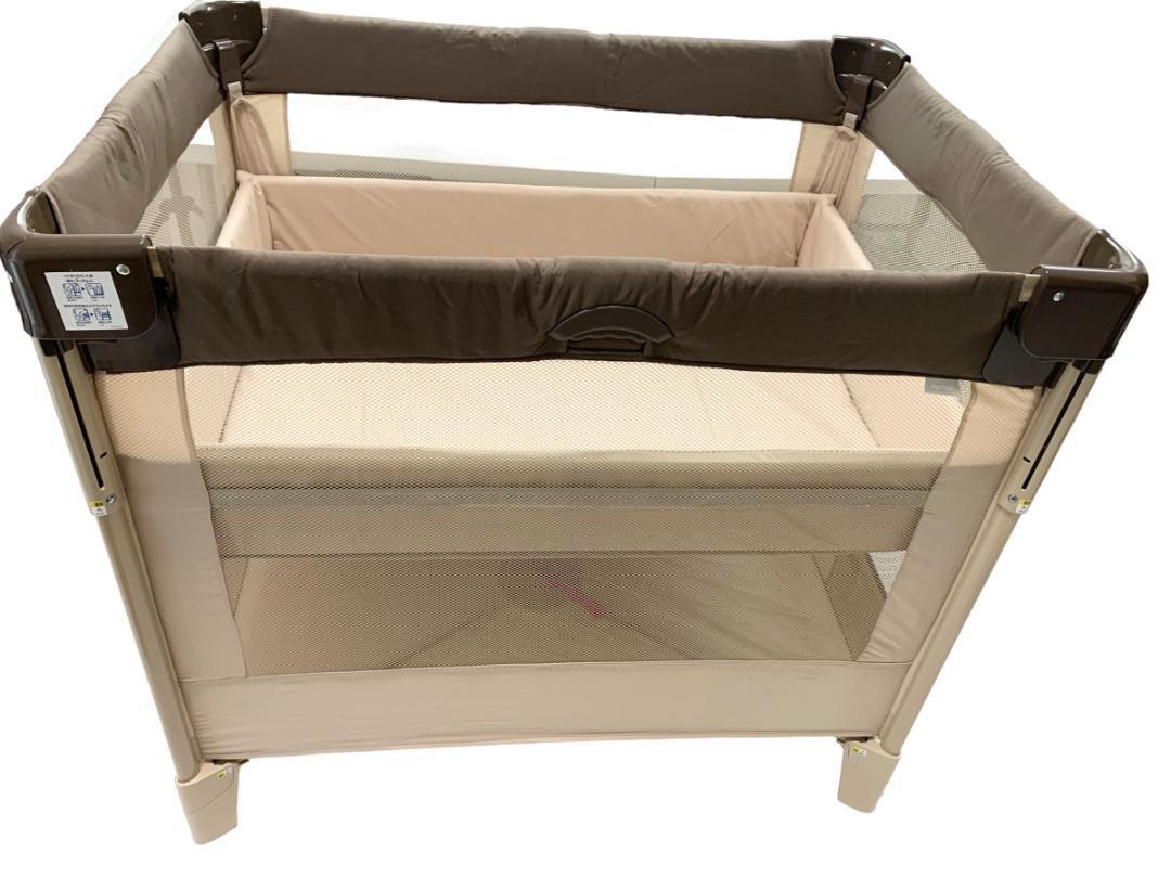 [ beautiful goods ] Aprica here flannel cocoa portable crib 66041