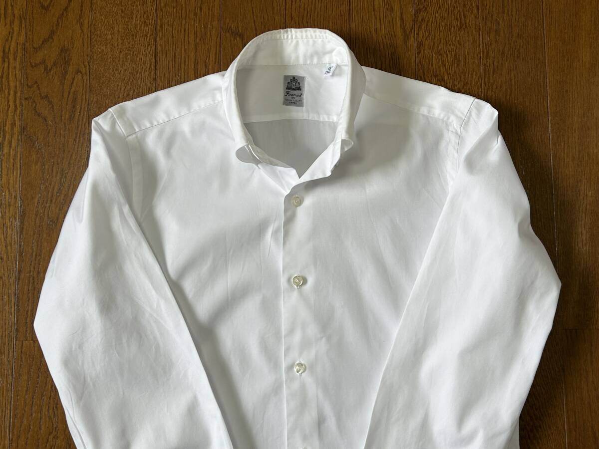 FINAMORE フィナモレ BDシャツ 白 サイズ３９ー１５1/2の画像3