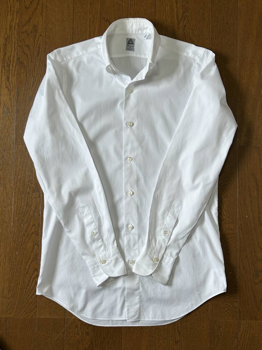 FINAMORE フィナモレ BDシャツ 白 サイズ３９ー１５1/2の画像2
