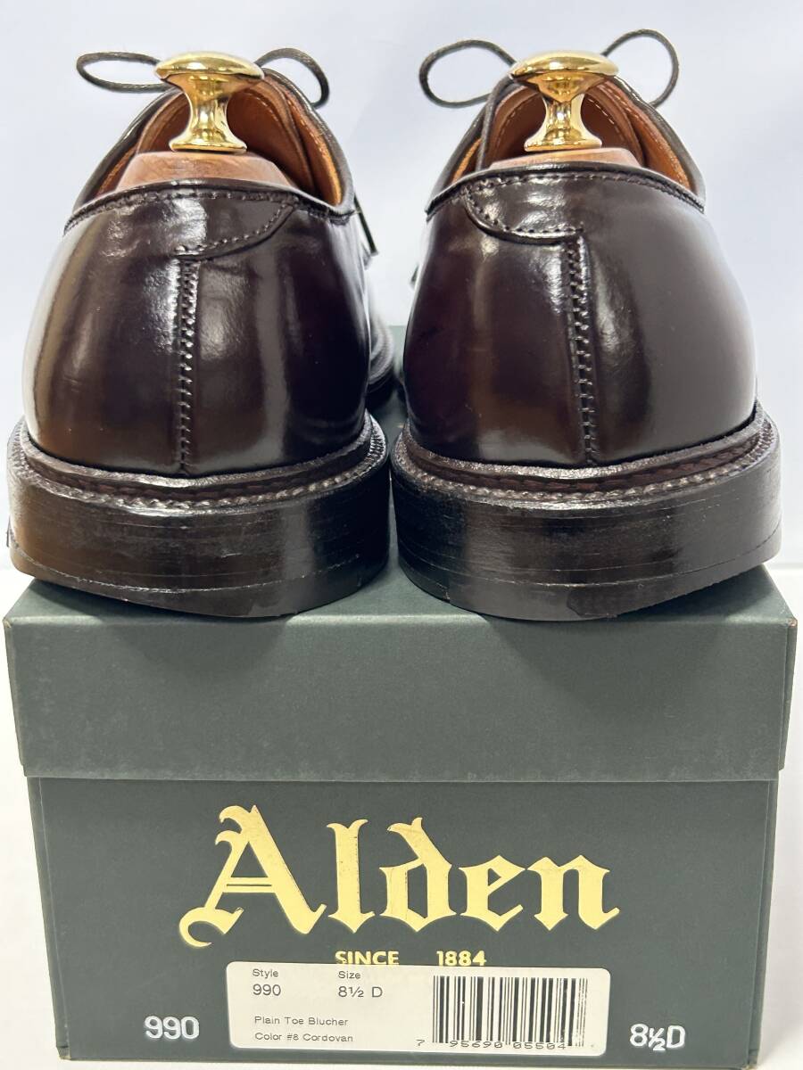 Alden オールデン 990（クリッパーオックスフォード） ♯8ダークバーガンディ サイズ8.5Dの画像5