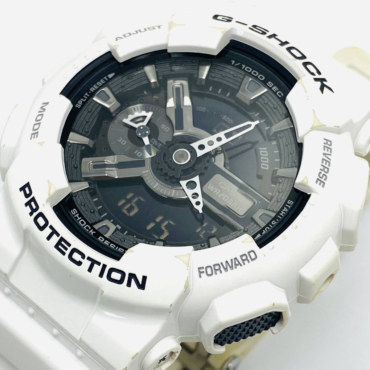 CASIO カシオ G-SHOCK Gショック GA-110GW PROTECTION ホワイト 白系 稼働品_画像2