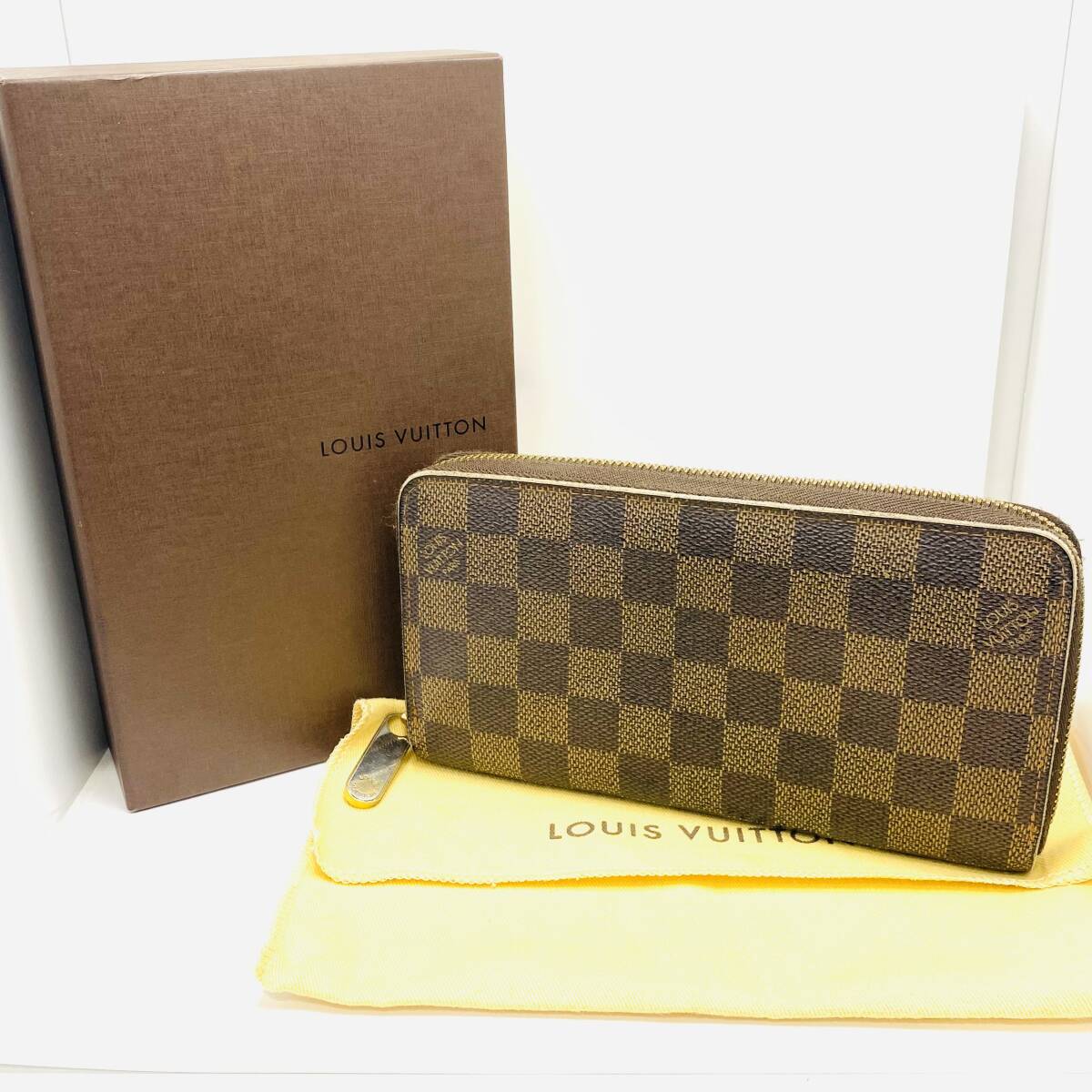 LOUIS VUITTON ルイヴィトン ダミエ ジッピーウォレット N41661 ラウンドファスナー長財布 男女兼用 メンズ レディースの画像1