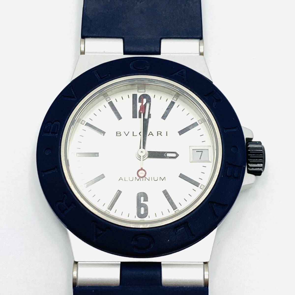 BVLGARI ブルガリ アルミニウム クォーツ腕時計 AL32TA ボーイズ 不動品 ジャンク品