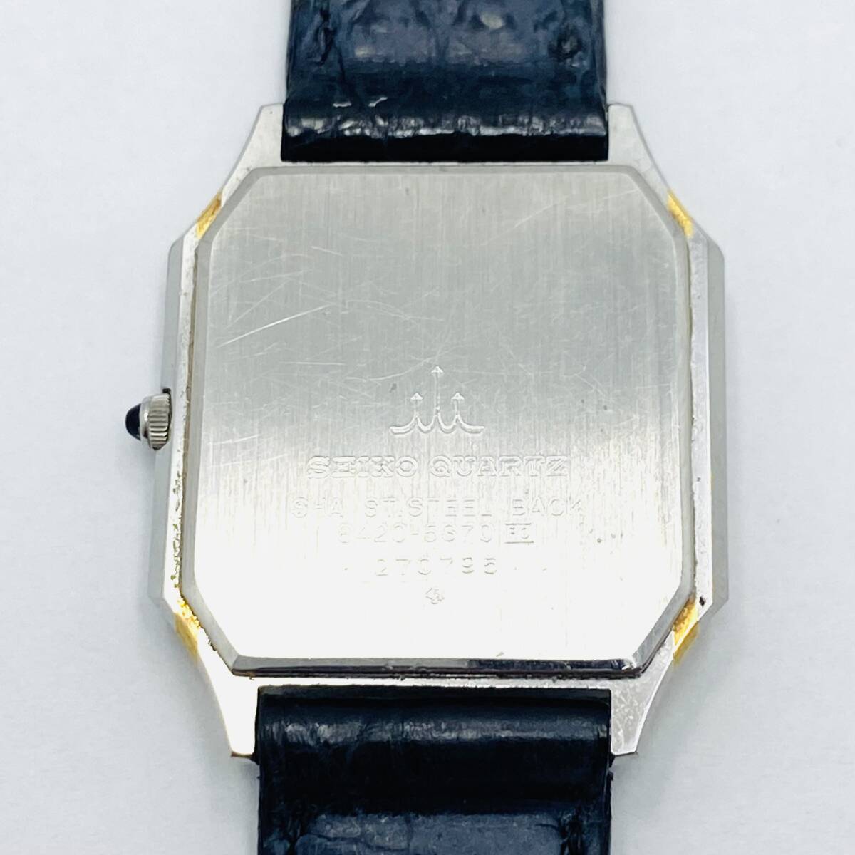 SEIKO セイコー CREDOR クレドール クォーツ腕時計 8420-5370 電池交換済み 動作確認済み_画像5