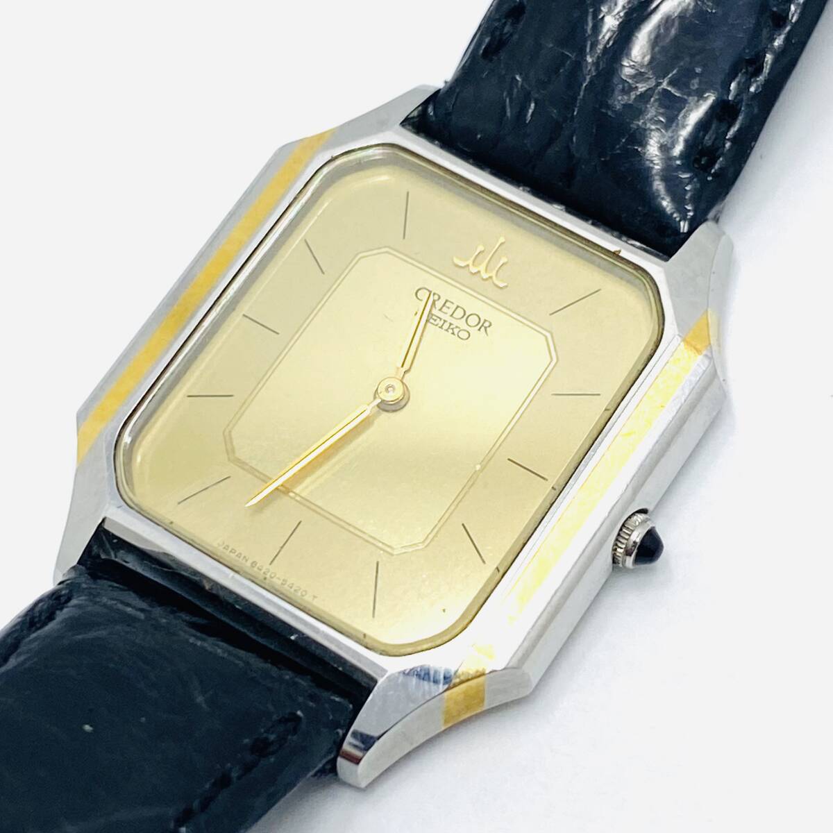 SEIKO セイコー CREDOR クレドール クォーツ腕時計 8420-5370 電池交換済み 動作確認済みの画像3