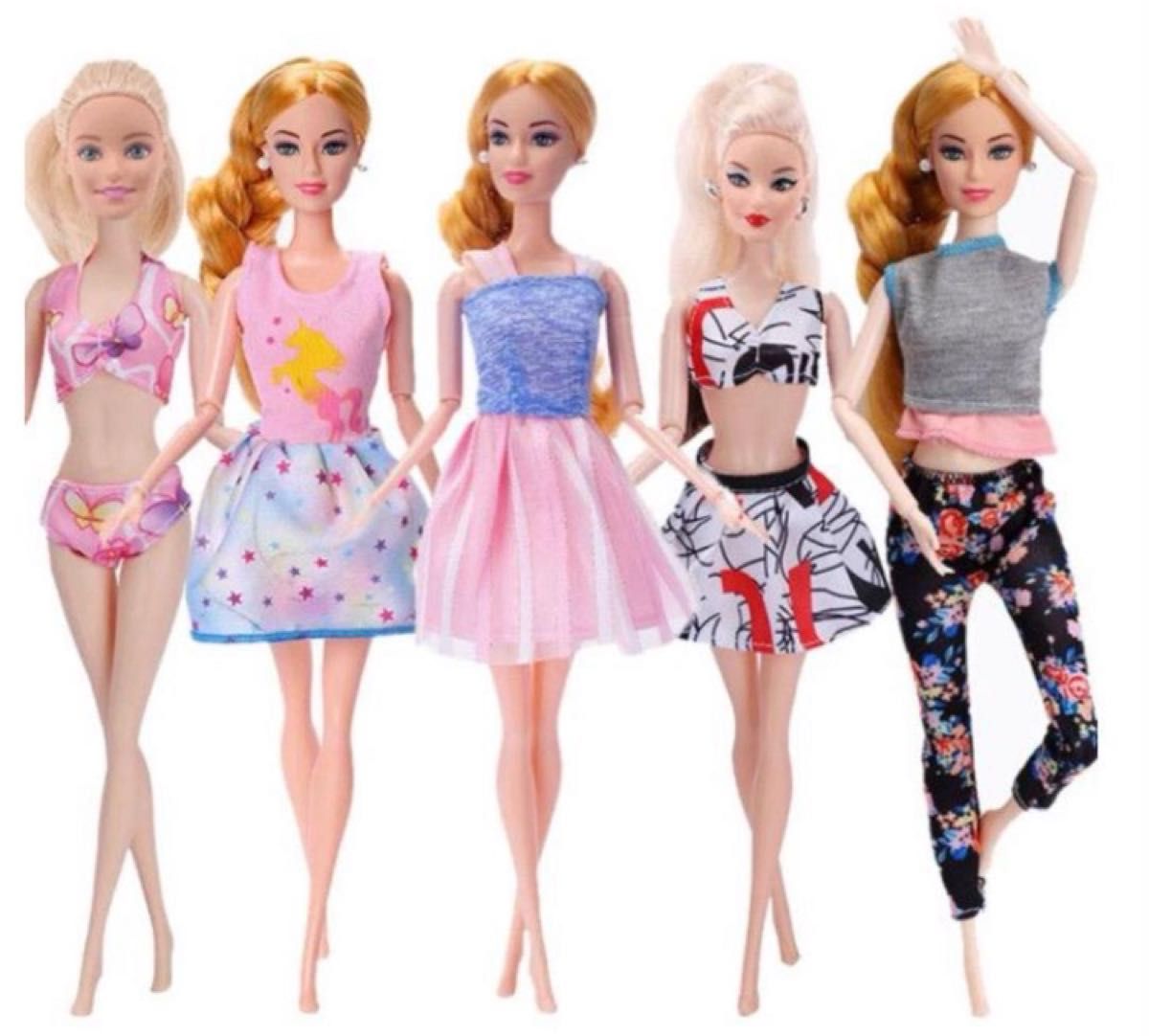 お洋服5コーディネートセットリカちゃん・バービーちゃん・お人形さん用　 着せ替え人形 Barbie バービー