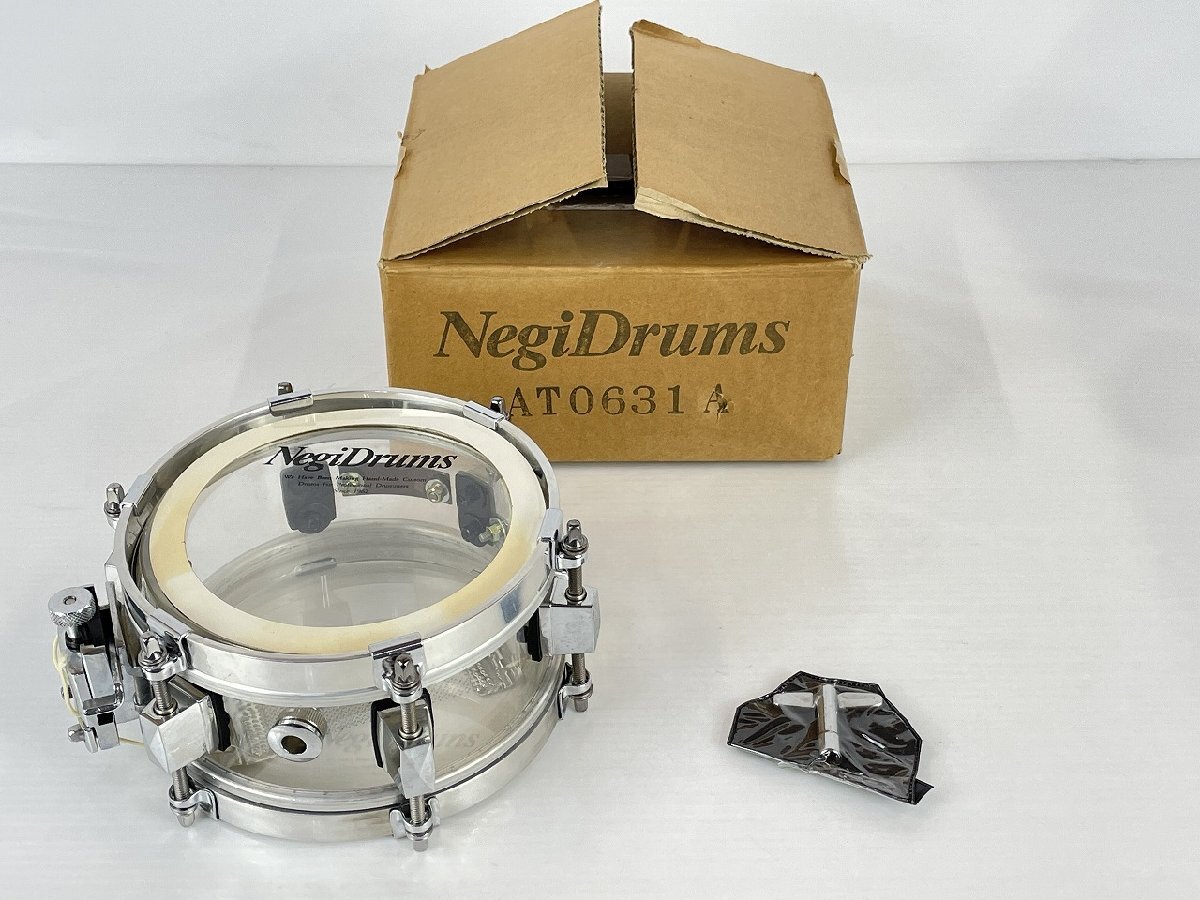 rh NegiDrums ネギドラム 6インチ スネアドラム アクリルクリアー 打楽器 静岡 浜松 hi◇96の画像1