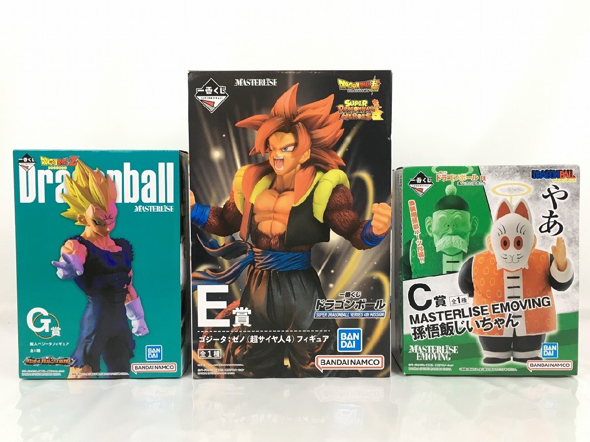 【未開封品】フィギュア 一番くじ ドラゴンボール 3箱セット まとめ E ゴジータゼノ G 魔人ベジータ C 孫悟飯じいちゃん DRAGONBALL wa◇65_画像1