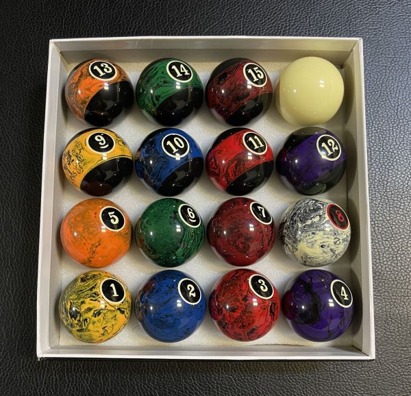  top class series one next material use unusual marble color billiards ball black base RED⑧