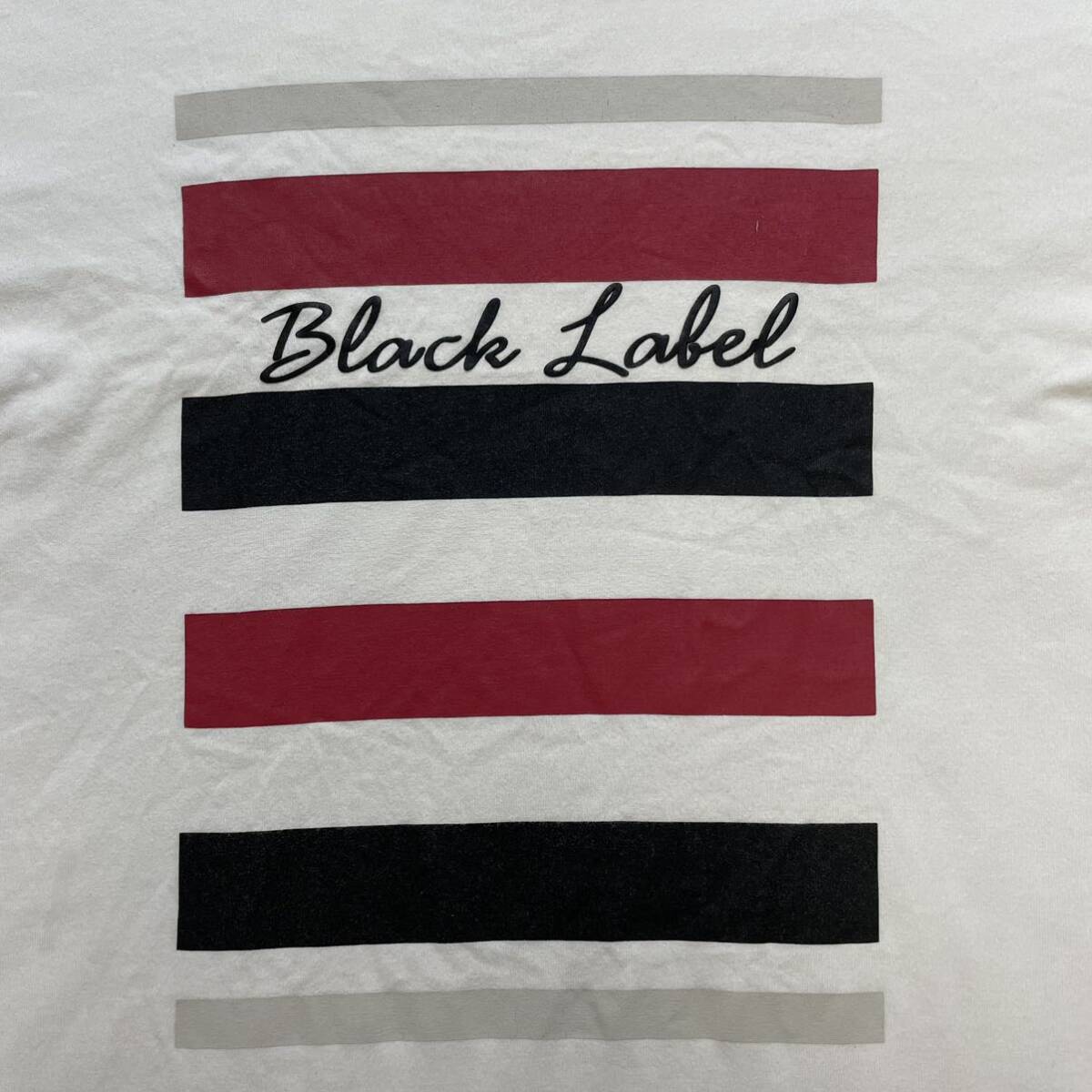 L size Black Label k rest Bridge BLACK LABEL CRESTBRIDGE T-shirt short sleeves Logo print reverse side white 