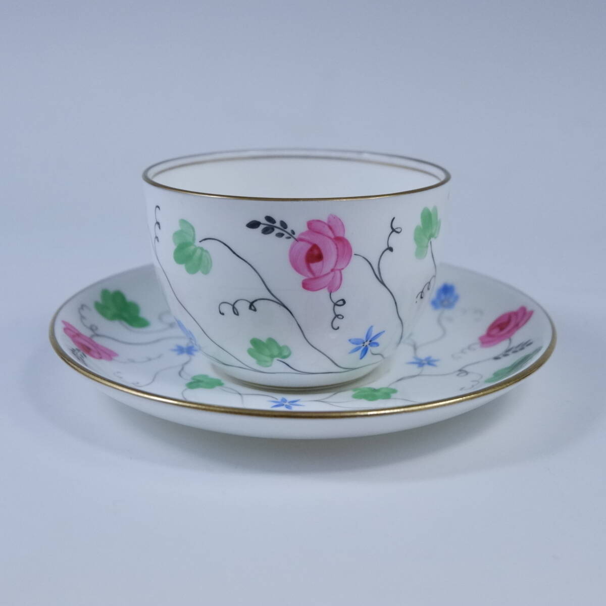 レア! ウェッジウッド アンティーク カップ&ソーサー 花柄 W681 Wedgwood 茶壺 T.Goode&Co_画像4