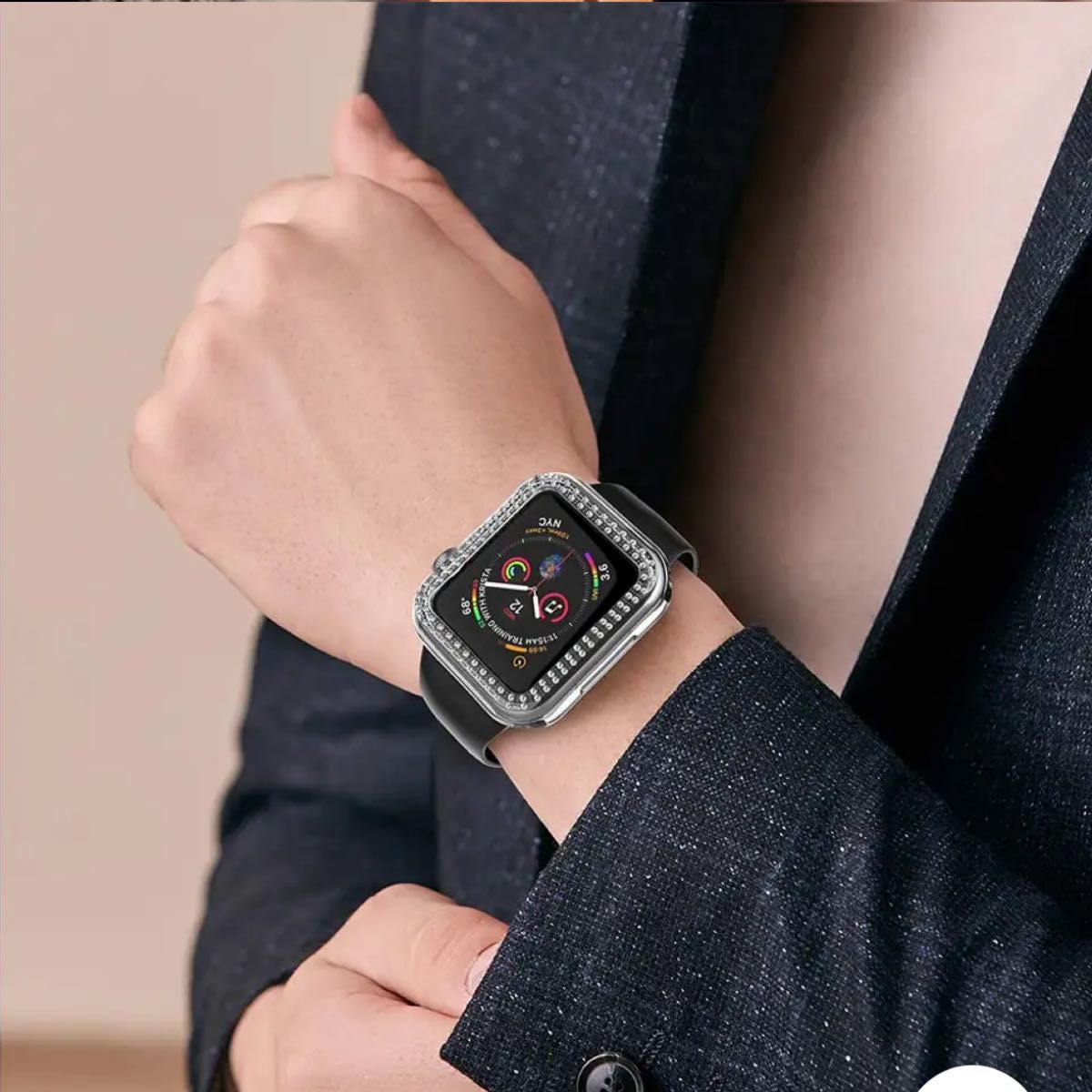 【41mm】Apple watch ダイヤモンドケース【ゴールド】