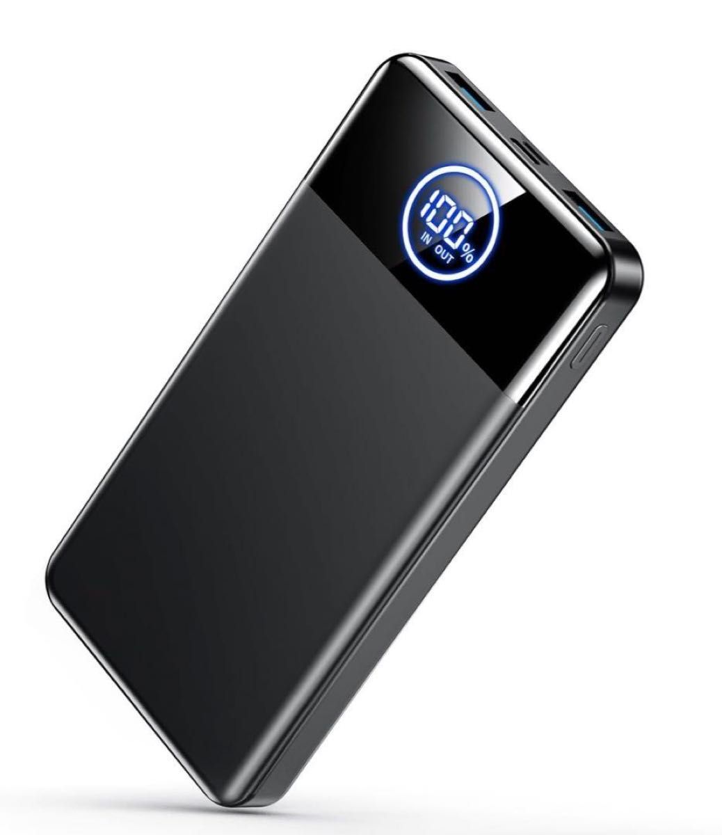 大容量モバイルバッテリー 33800mAh ディスプレイ残量表示 モバイルバッテリー PSE技術基準適合品 ブラック 急速充電