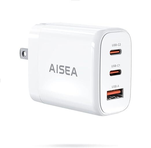 未使用 Aisea 65W USB C GaN WALL CHARGER 3-PORT 急速充電器 高速充電器 R604の画像1