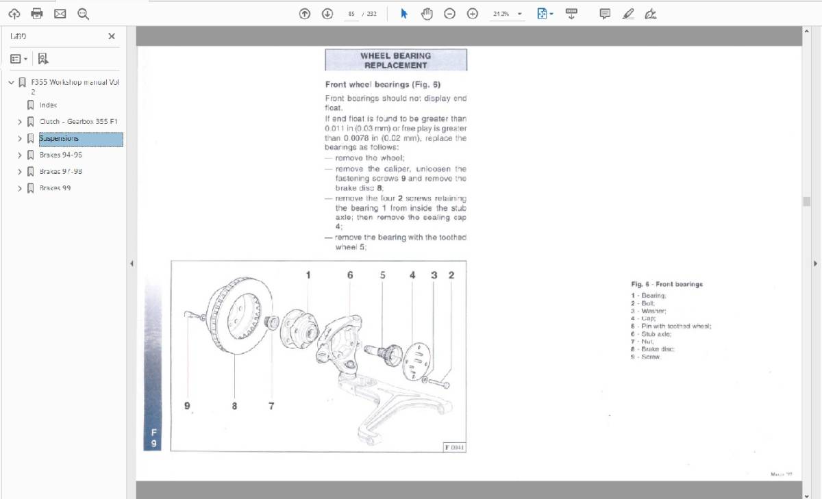  Ferrari F355 Work shop manual & wiring diagram service book 