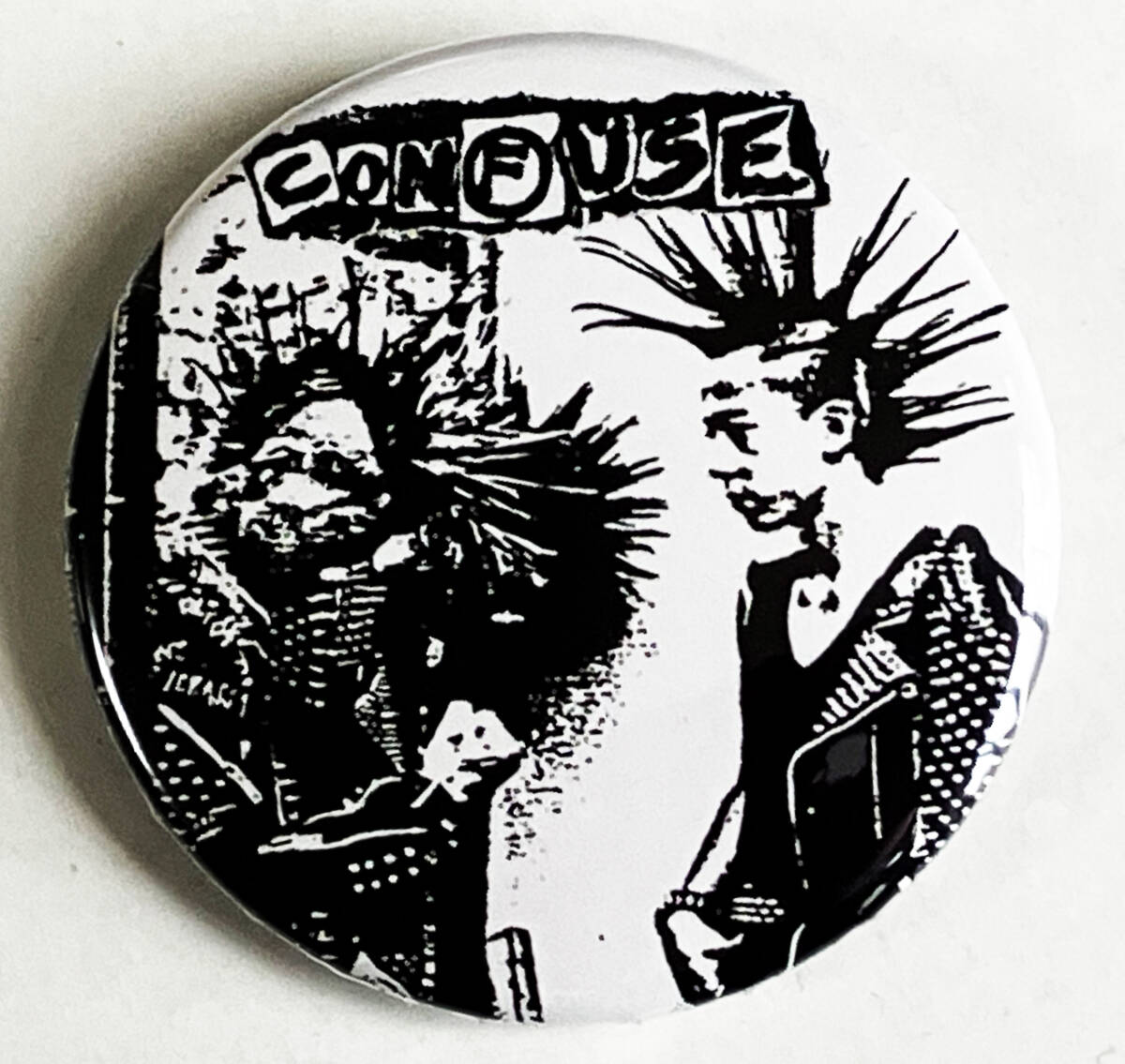 CONFUSE - Nuclear Addicts 缶バッジ 25mm #japanese #punk #80's cult killer punk rock #custom buttonsの画像1