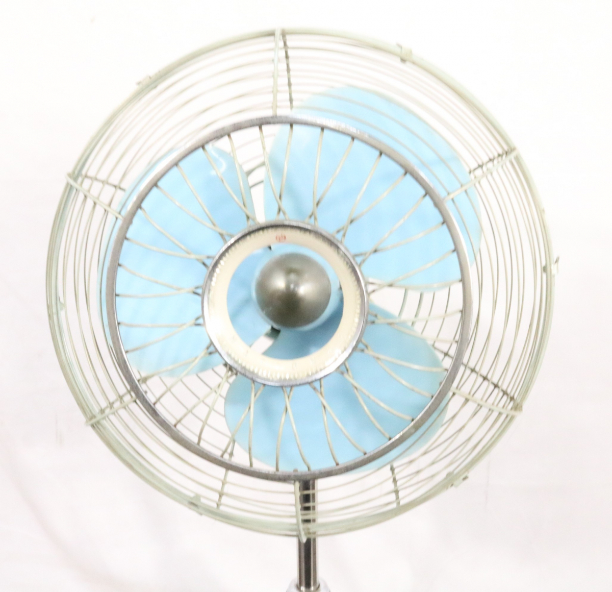 ◎【ト滝】NATIONAL ナショナル 三枚羽 昭和レトロ ELECTRIC FAN 扇風機 モデル30JB パステルブル－ アンティーク DE930DEW20の画像2