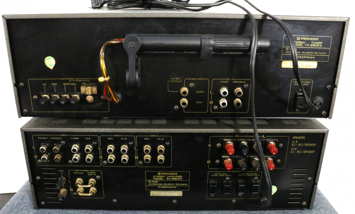 【ト滝】PIONEER パイオニア SA-8800II TX-8800II ステレオチューナー プリメインアンプ2台セット DS702DEW63の画像3