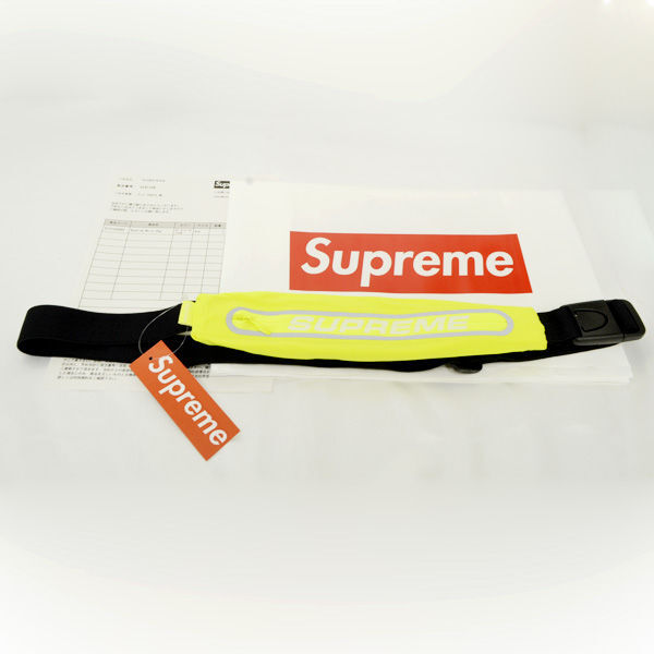 ★ Supreme シュプリーム Running Waist Bag ランニングウエストバッグ Hi-Vis Yellow イエロー 19SS 全タグ付き 美品 (0220304742)_画像3