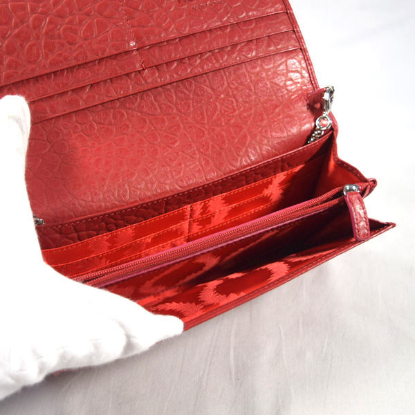 ■ ヴィヴィアンウエストウッド オーブ 二つ折り長財布 レザー 型押し ピンク (0990009002)_画像4