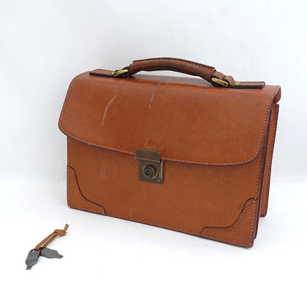 * ITAGAKI.... bag second bag business bag leather original leather Brown (0220488087)