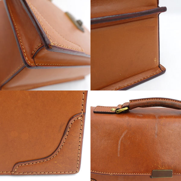 * ITAGAKI.... bag second bag business bag leather original leather Brown (0220488087)