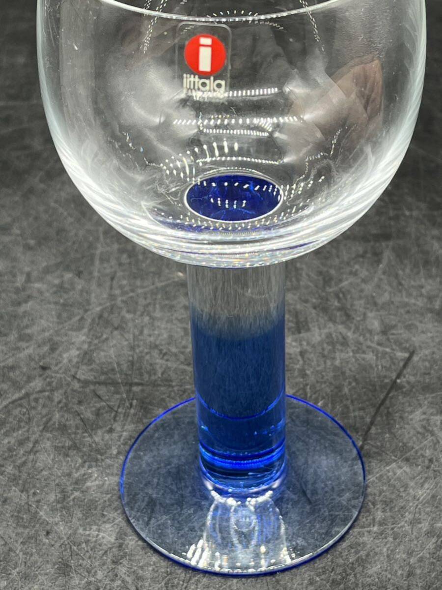 P040412 iittala MONDO ワイングラス pikkuviini- white wine 28 cl-9 oz sininen-blue イッタラの画像3