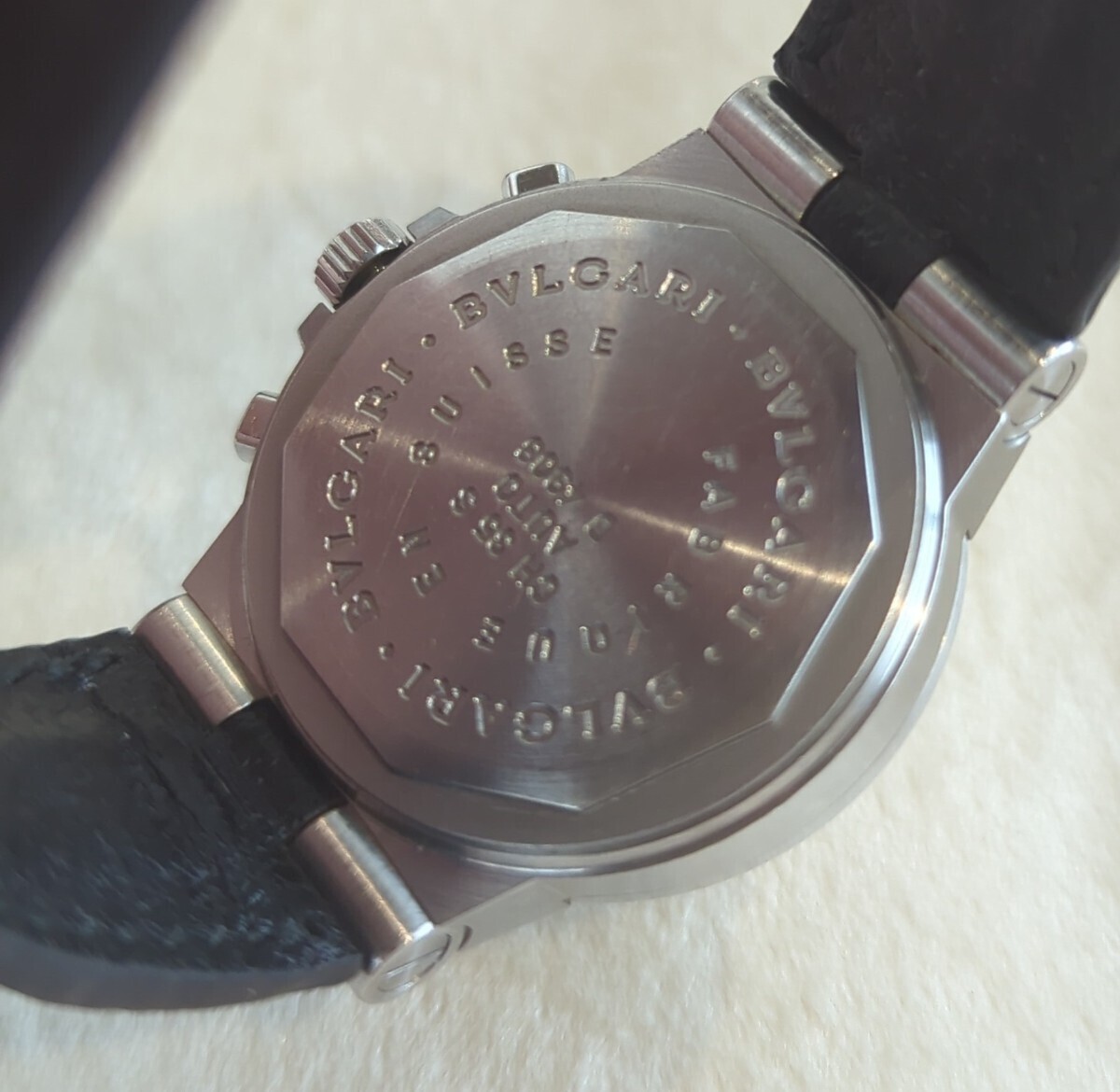 1円～　BVLGARI　ブルガリ　高級　腕時計　ディアゴノスポーツ　クロノグラフ　自動巻　CH35S　シルバー　ケース付き_画像3