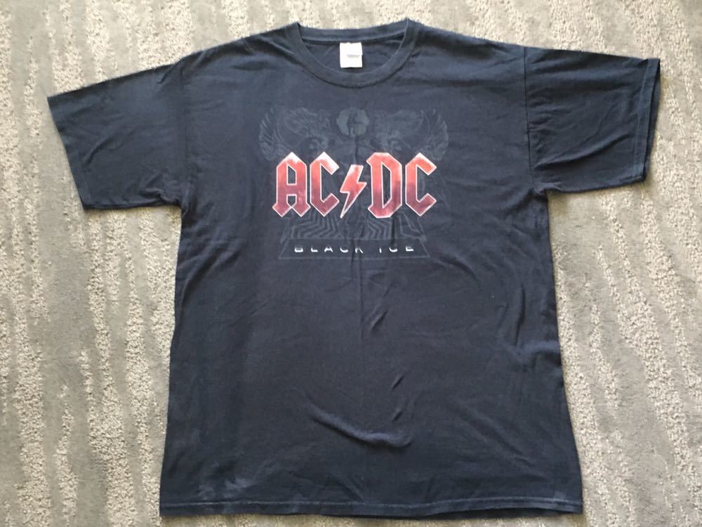 【レアメタルTシャツ】 AC/DC [エーシーディーシー] 2008年『BLACK ICE』 Lサイズ_画像1