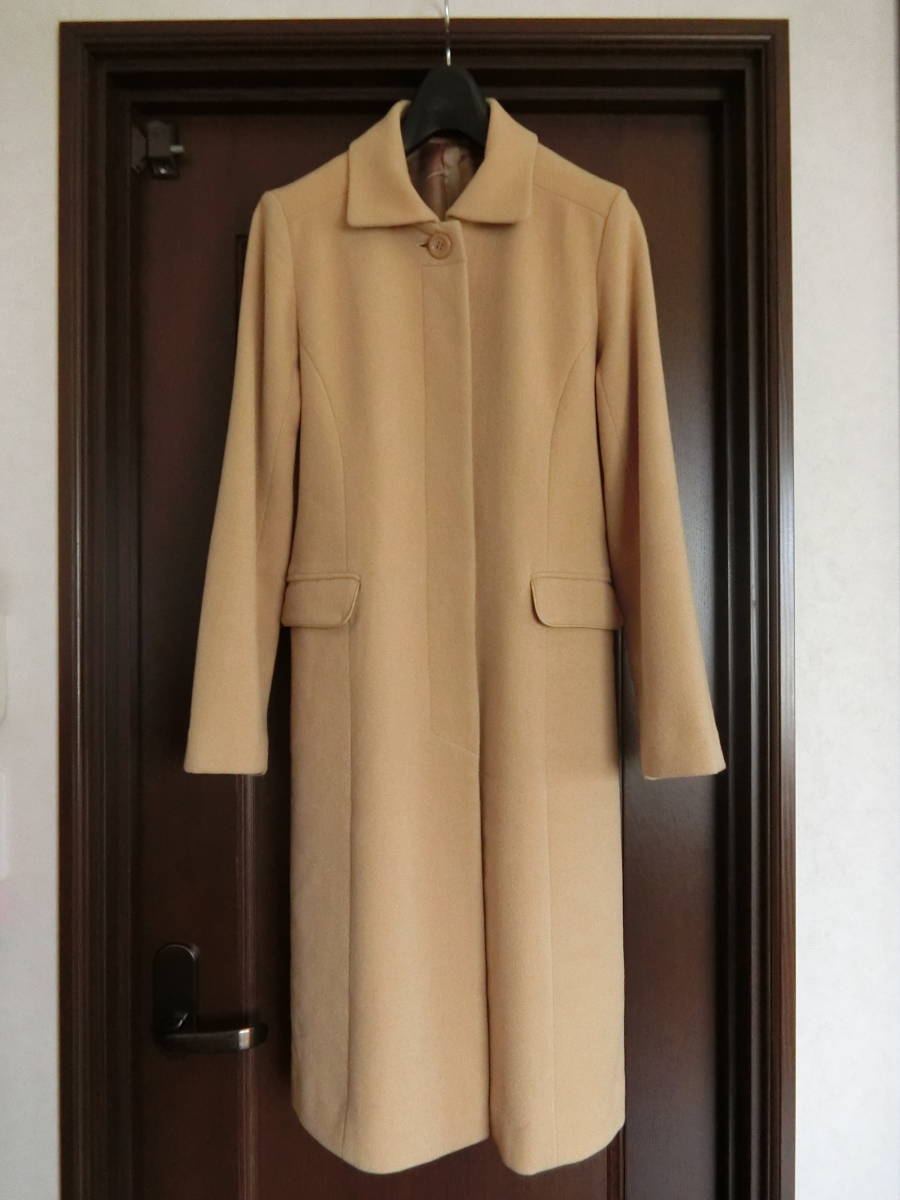 Miss ALICE　アンゴラ　ロングコート　キャメル色　ベージュ系　ベルト付き ～送料無料　クリーム色　ミスアリス　日本製