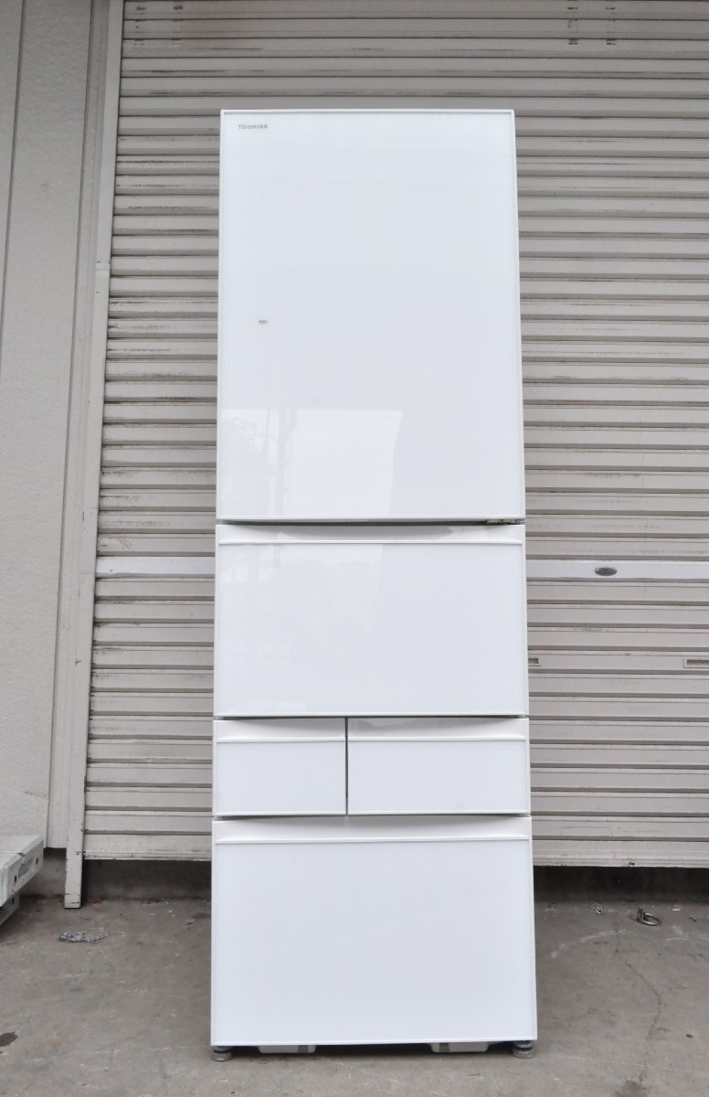 【美品】埼玉発 TOSHIBA ノンフロン冷凍冷蔵庫 GR-T41GXH 411L/88kg 2021年製 MM YKの画像1