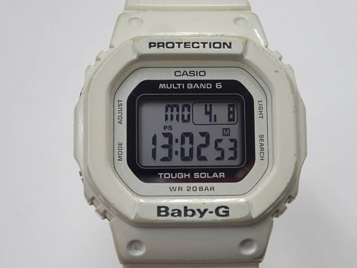 (つ-U-579)Baby-G ベビージー 腕時計 BGD-5000 デジタル タフソーラー ホワイト CASIO カシオ 動作品 中古の画像2