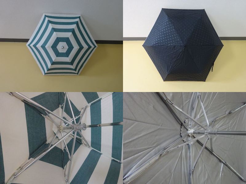 (.-A1-1134 ) folding umbrella 9ps.@ together set sale set hand opening type lady's commuting going to school keep .. used 