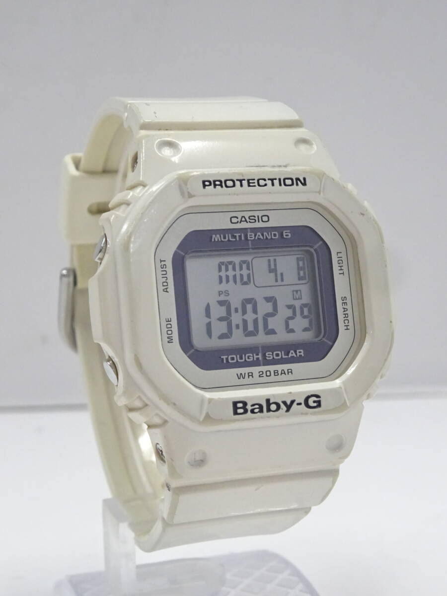 (つ-U-579)Baby-G ベビージー 腕時計 BGD-5000 デジタル タフソーラー ホワイト CASIO カシオ 動作品 中古_画像1
