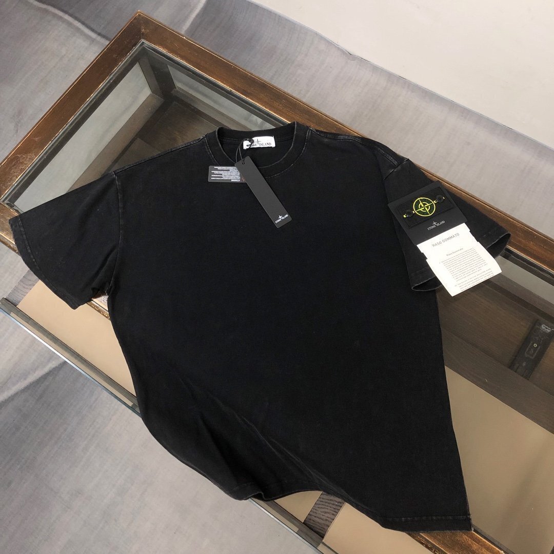 STONE ISLAND　ストンアイランド　メンズ　Tシャツ　半袖　無地　シンプル　コットン　男女兼用　XS-XL　サイズ選択可能_画像3