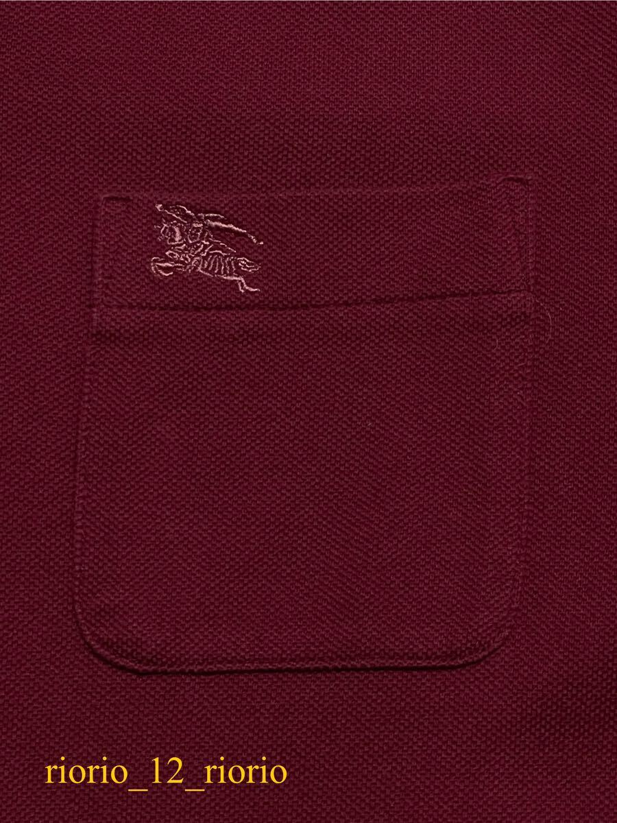 416 BURBERRY LONDON バーバリーロンドン ポロシャツ コットンポロシャツ ワンポイントロゴ 胸ポケット ノバチェック sizeMの画像3