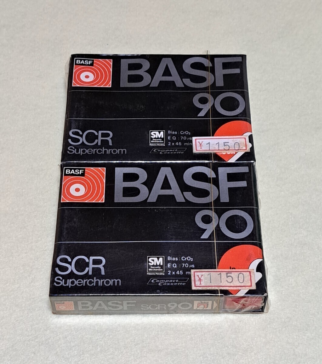 [ unopened tape including in a package possible ]BASF SCR90 super chrome CrO2 TYPE Ⅱ cassette tape cbox attaching 2 ps unused operation not yet verification packing crack equipped present condition goods 