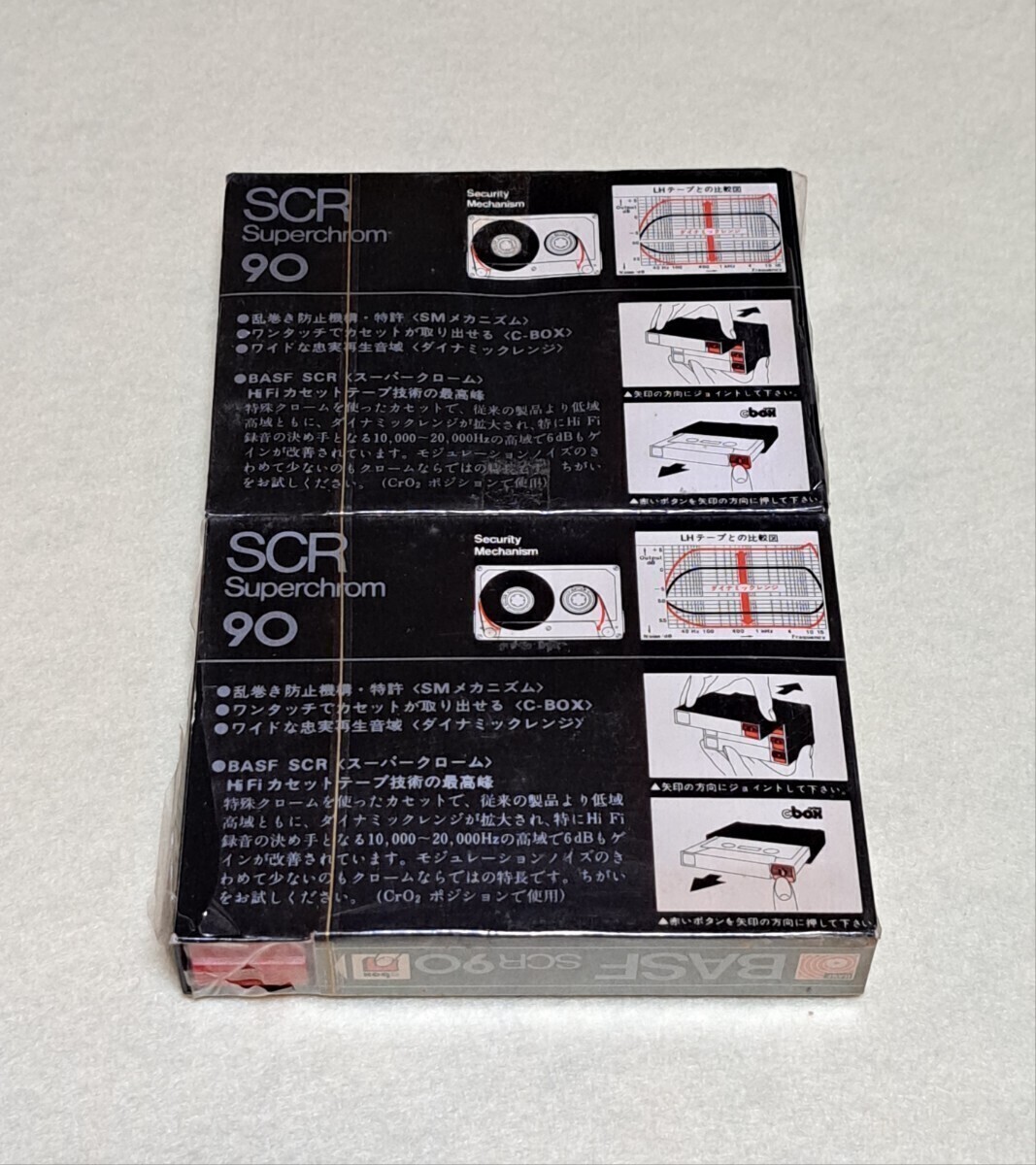 [ unopened tape including in a package possible ]BASF SCR90 super chrome CrO2 TYPE Ⅱ cassette tape cbox attaching 2 ps unused operation not yet verification packing crack equipped present condition goods 