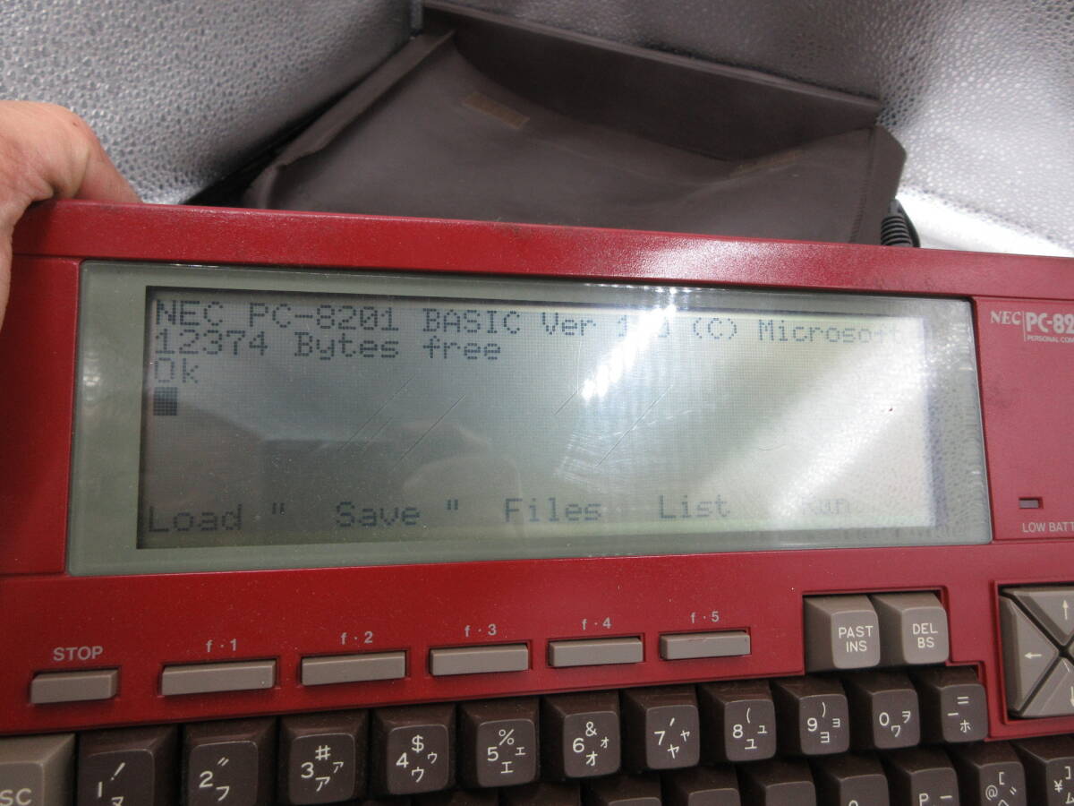 動作品 NEC PC-8201 PC-DR311 ハンドヘルドコンピュータ とデータレコーダーの画像5