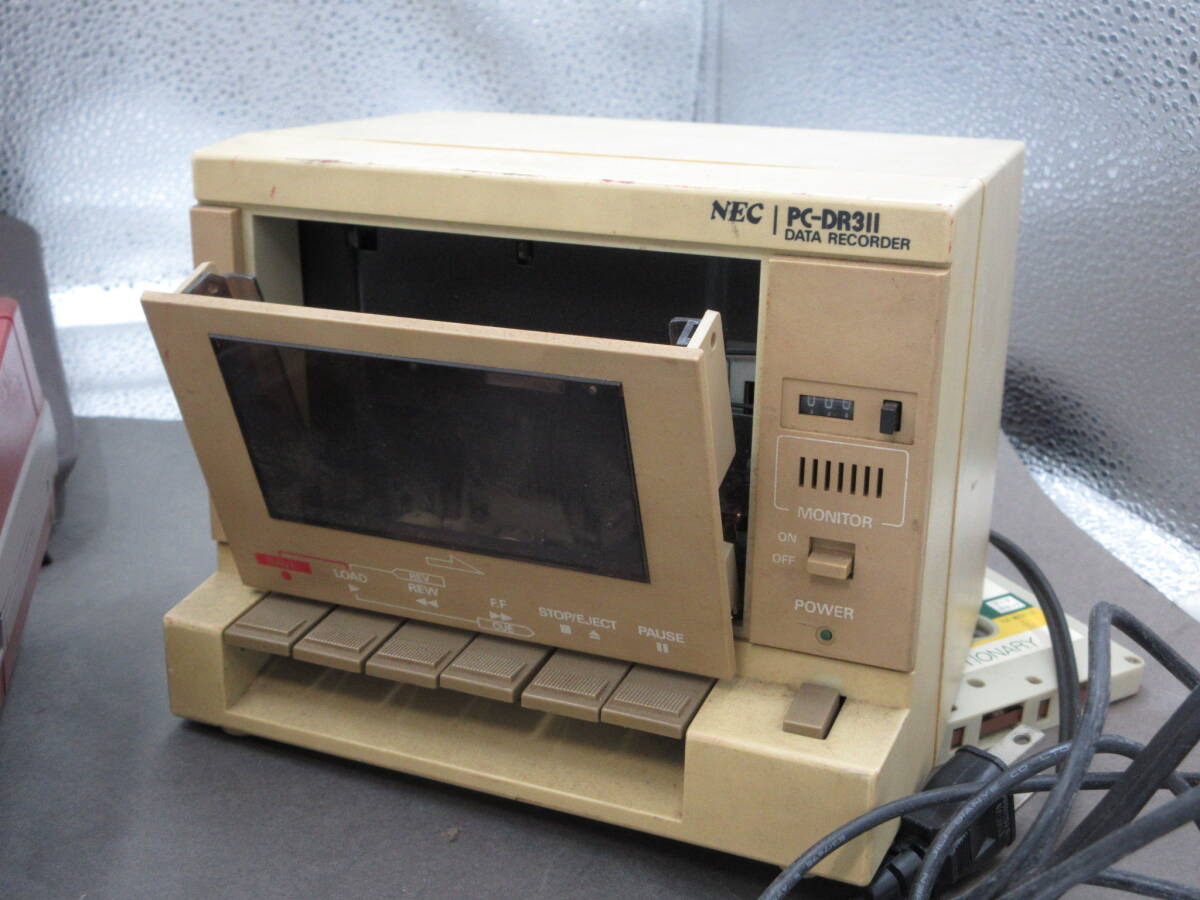 動作品 NEC PC-8201 PC-DR311 ハンドヘルドコンピュータ とデータレコーダーの画像4