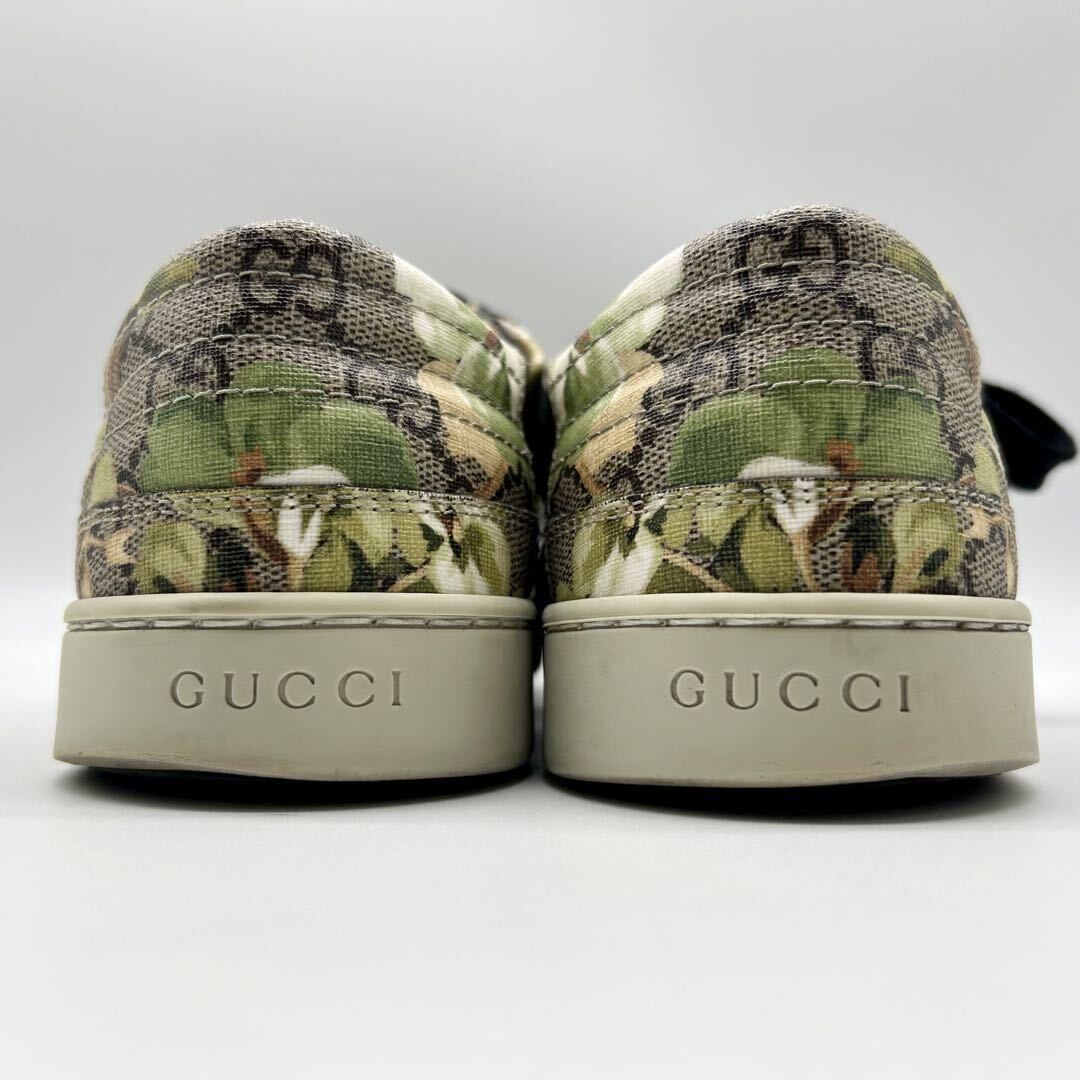 激安！1円 【希少美品】 GUCCI グッチ 【幻の逸品】 メンズ スニーカー ローカット 靴 GGブルームス GGスプリーム フローラル 花柄 PVC