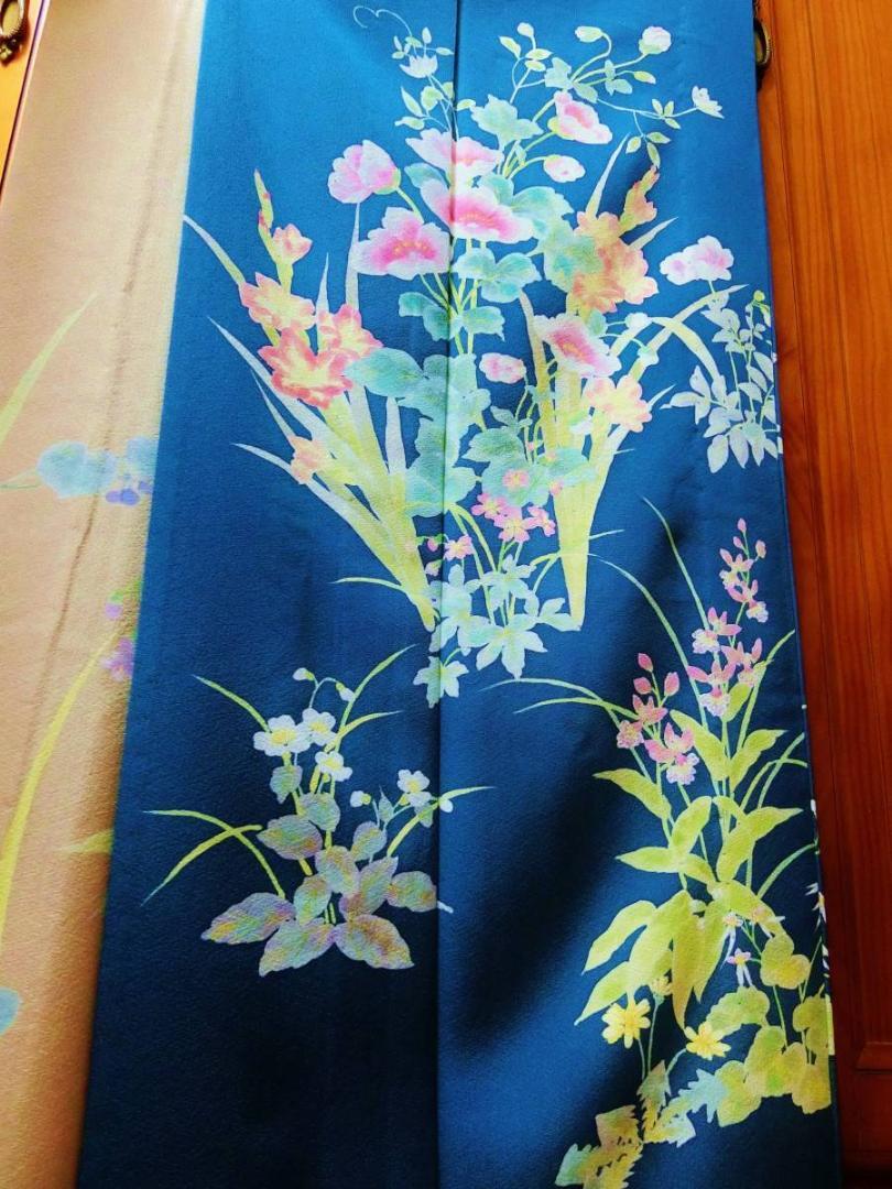  beauty beautiful excellent article [ new goods unused ] 10 day block .. single ..... hand ... mountain .. daffodil ...-. flower pattern silk visit wear * wonderful *.. door color -. flour color - beauty . color 