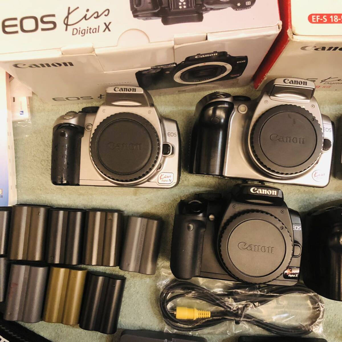 デジタル一眼レフカメラ Canon EOS Kiss DIGITAL、X、N 7台まとめ売り 通電のみ確認の画像5